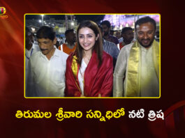 Actress Trisha Krishnan Visits Tirumala on Her Birthday, Seeks Blessings of Lord Venkateswara