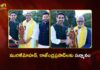 AP Minister Nara Lokesh Felicities Padma Shri Winners Murali Mohan and Rajendra Prasad in Delhi