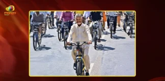 CM Chandrababu Rides Bicycle For 5.5 KM in Visakhapatnam on World Environment Day