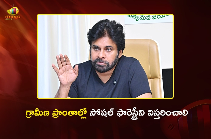 Dy CM Pawan Kalyan Reviews Green Belt Development and Coastal Afforestation in AP Dy CM Pawan Kalyan Reviews Green Belt Development and Coastal Afforestation in AP
