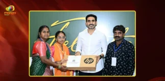 Minister Nara Lokesh Rewards Govt School Toppers With Laptops and Cash Prizes