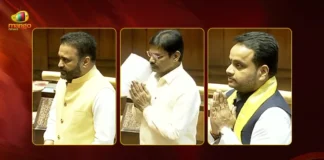 VP Radhakrishnan Administers Oath By 4 Newly Elected AP Rajya Sabha MPs