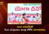 Yogandhra 2026 AP CM Chandrababu and Minister Lokesh Performs Mass Yoga With Guru Baba Ramdev