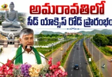 అమరావతిలో సీడ్ యాక్సెస్ రోడ్, 2 భారీ స్టీల్ బ్రిడ్జిలను ప్రారంభించిన సీఎం చంద్రబాబు AP CM Chandrababu Launches Phase-2 of E-3 Seed Access Road and 2 Steel Bridges in Amaravati