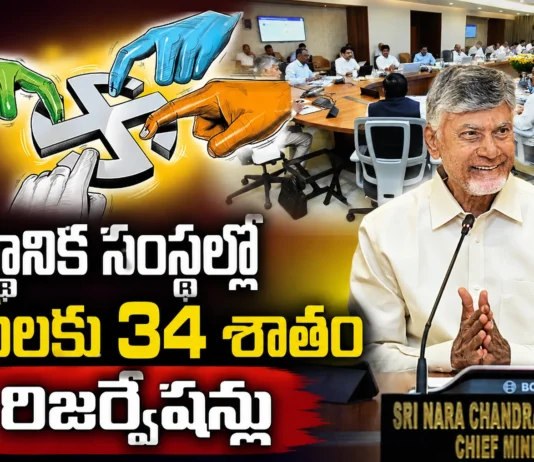 AP Cabinet Nod For Local Body Polls With 34% BC Reservation