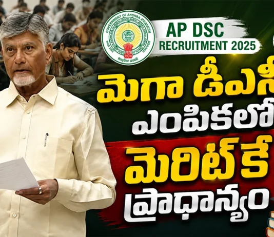CM Chandrababu Says, Mega DSC Selection Based on Merit and Transparency