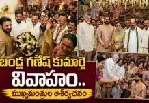 CMs Chandrababu and Revanth Reddy Attends Producer Bandla Ganesh's Daughter's Wedding