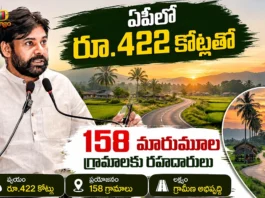 Dy CM Pawan Kalyan’s Vision Rs.422 Cr Sanctioned For Road Connectivity To 158 Remote Habitations in AP