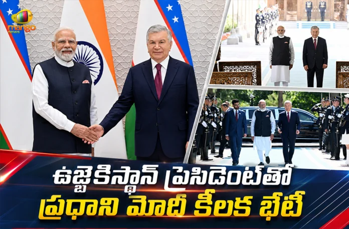 PM Modi Holds High-Level Talks With Uzbekistan President Shavkat Mirziyoyev in Tashkent PM Modi Holds High-Level Talks With Uzbekistan President Shavkat Mirziyoyev in Tashkent