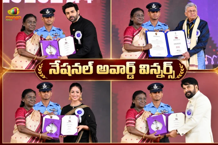 72nd National Film Awards President Murmu Honours Anant Nag, Mammootty, Kartik Aaryan and Yami Gautam