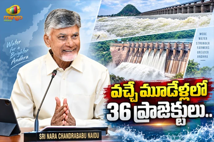 CM Chandrababu Aims To Complete 36 Irrigation Projects in Three Years