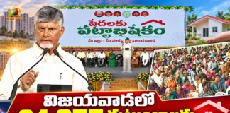 CM Chandrababu Distributes House Site Pattas To 24,057 Families in Vijayawada Today