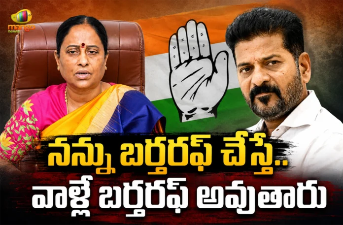 Minister Konda Surekha Targets CM Revanth Reddy Amid Congress Disciplinary Row Minister Konda Surekha Targets CM Revanth Reddy Amid Congress Disciplinary Row