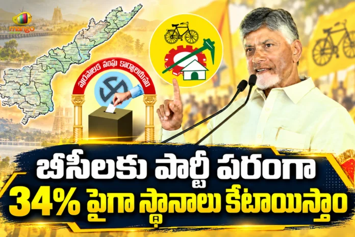 CM Chandrababu Announces, TDP Will Allocate Over 34% Seats To BCs in Local Body Polls