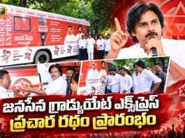 Dy CM Pawan Kalyan Launches Jana Sena’s Graduate Express Campaign Chariot For Telangana MLC Polls