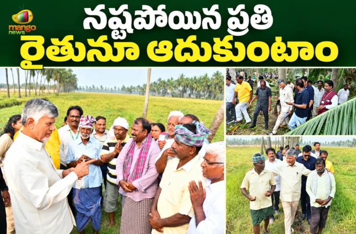 CM Chandrababu Assures Financial Aid For Every Cyclone Victim Farmer