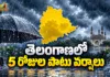 IMD Predicts Light to Heavy Rains for Next 5 Days in Telangana