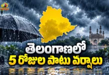 IMD Predicts Light to Heavy Rains for Next 5 Days in Telangana